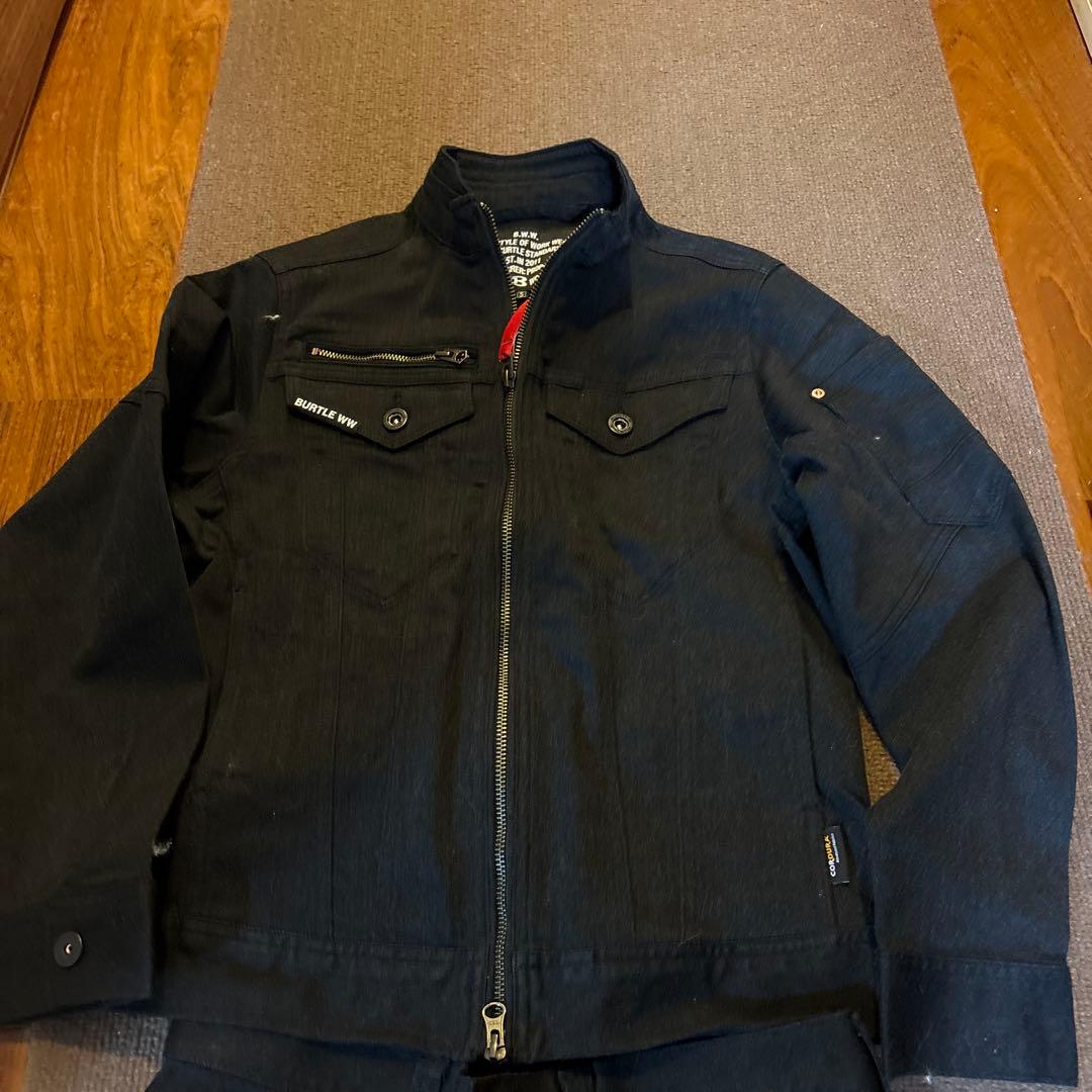 未使用 バートル 作業着 上下 5001 5002 男女兼用 ストームブラックS