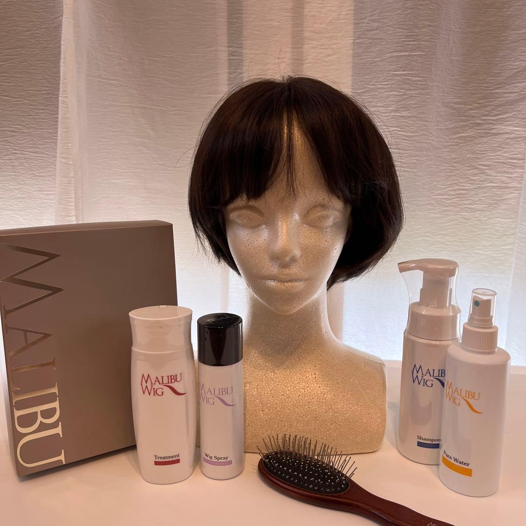 医療用かつら　ウィッグ　MALIBU ショートカット　セット　まとめ