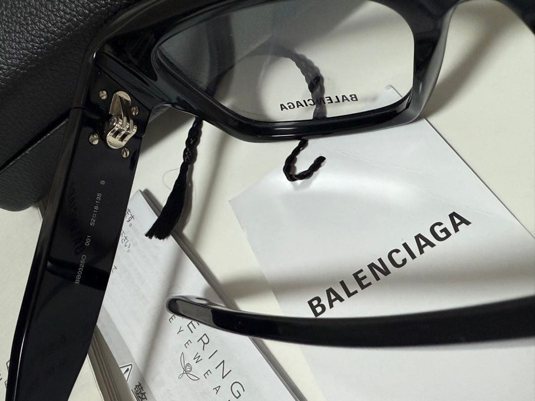 BALENCIAGA ブラックメガネケース付きレイデス/メンスokay