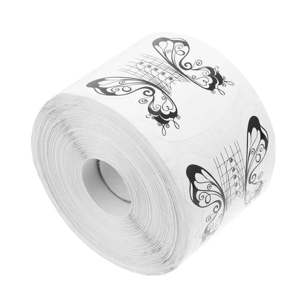 ネイルフォーム 長さ出し 500枚 ネイルアート (蝶)