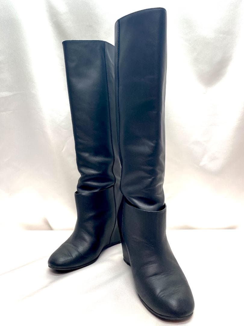 エムエムシックス メゾン マルジェラ ロングブーツ MM6 ブラック 37