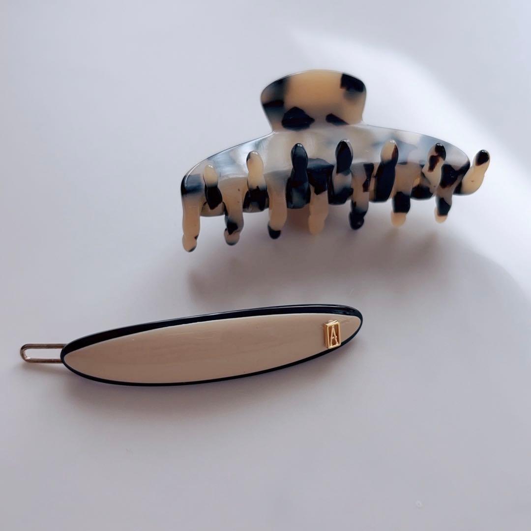 アニマル柄ヘアクリップとヘアピンセット