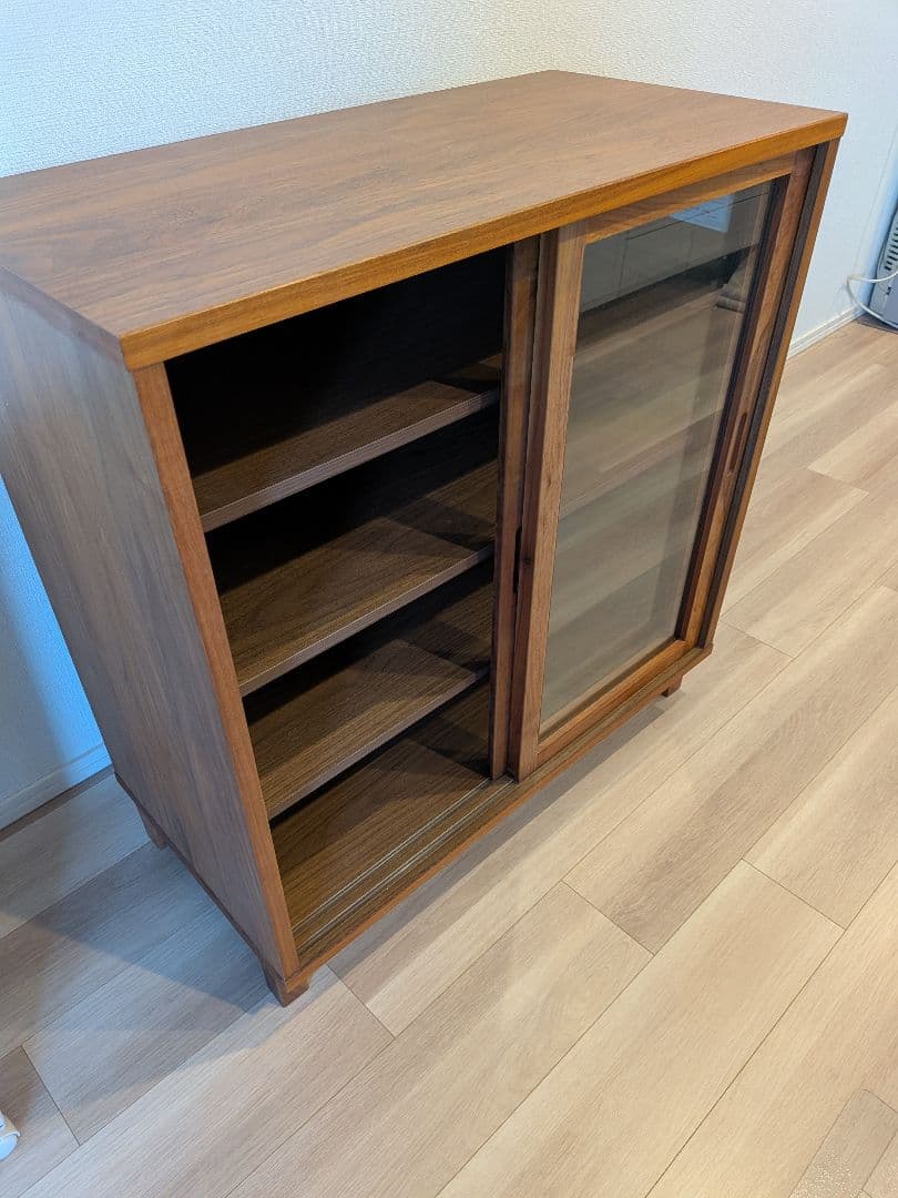無印良品　キャビネット 食器棚　ウォールナット