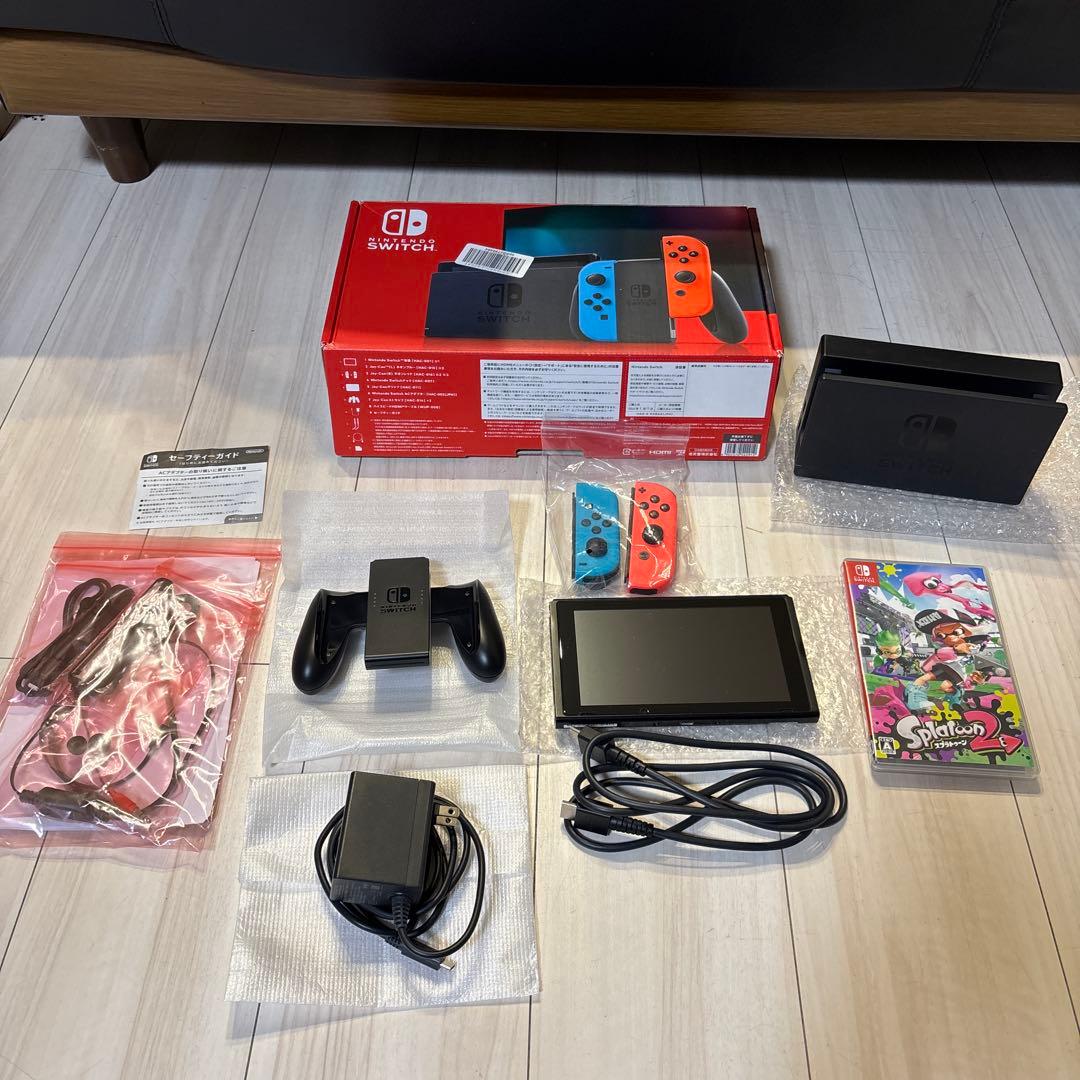 Nintendo Switchネオンブルー/ネオンレッド本体　スプラトゥーン2付