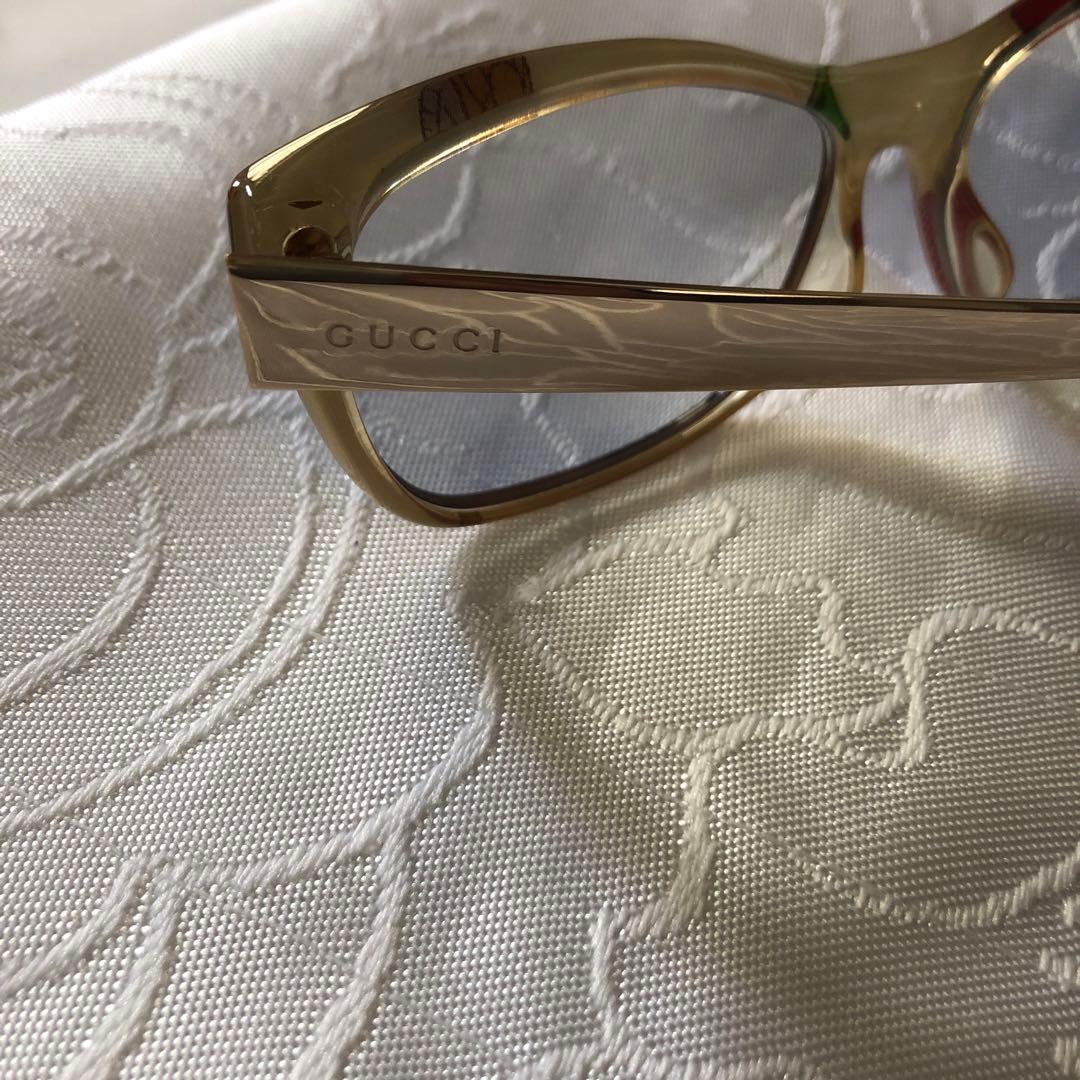 GUCCI レア　伊達メガネ　サングラス　ブルーライトカット　花柄　度なし