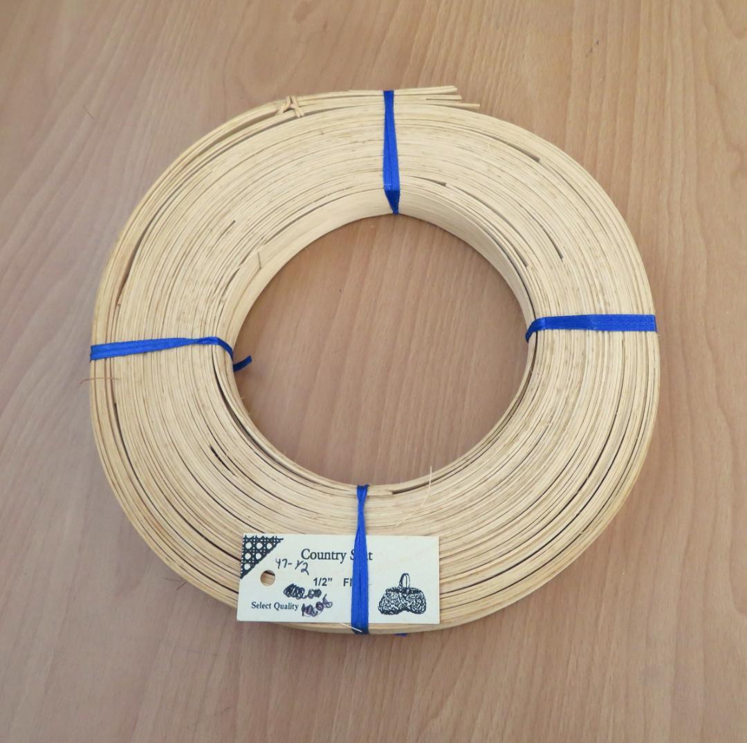 ①ハンドメイド　バスケット材料　リード　5点まとめて　約2,150g　木製かご籠