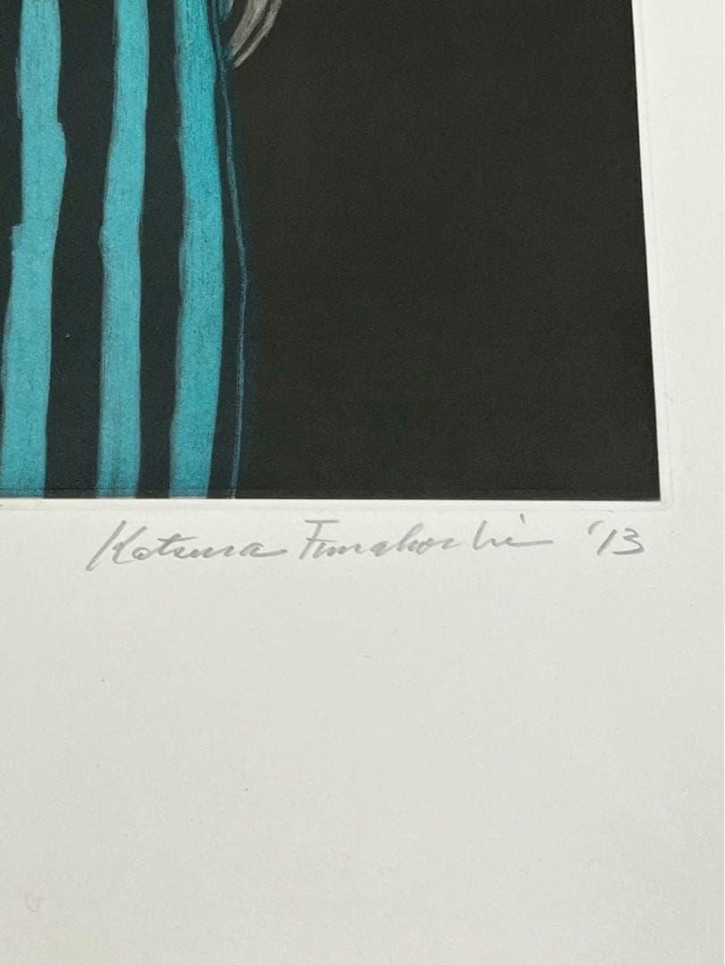 【真作保証】舟越桂「青い森で」2013 銅版画 AP サイン入