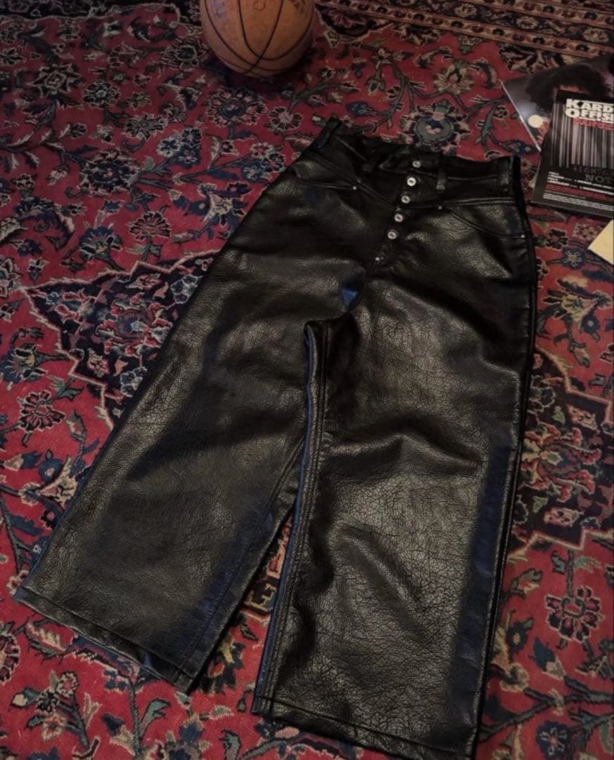 ballsybrothers レザーバギーペインターパンツ