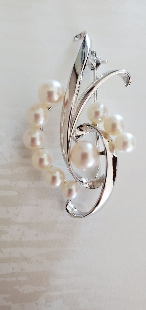 MIKIMOTO ミキモト　真珠　パール　ブローチ 10珠