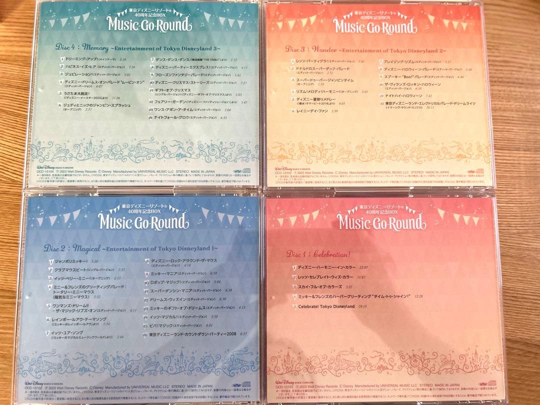 東京ディズニーリゾート 40周年記念BOX 『Music-Go-Round』