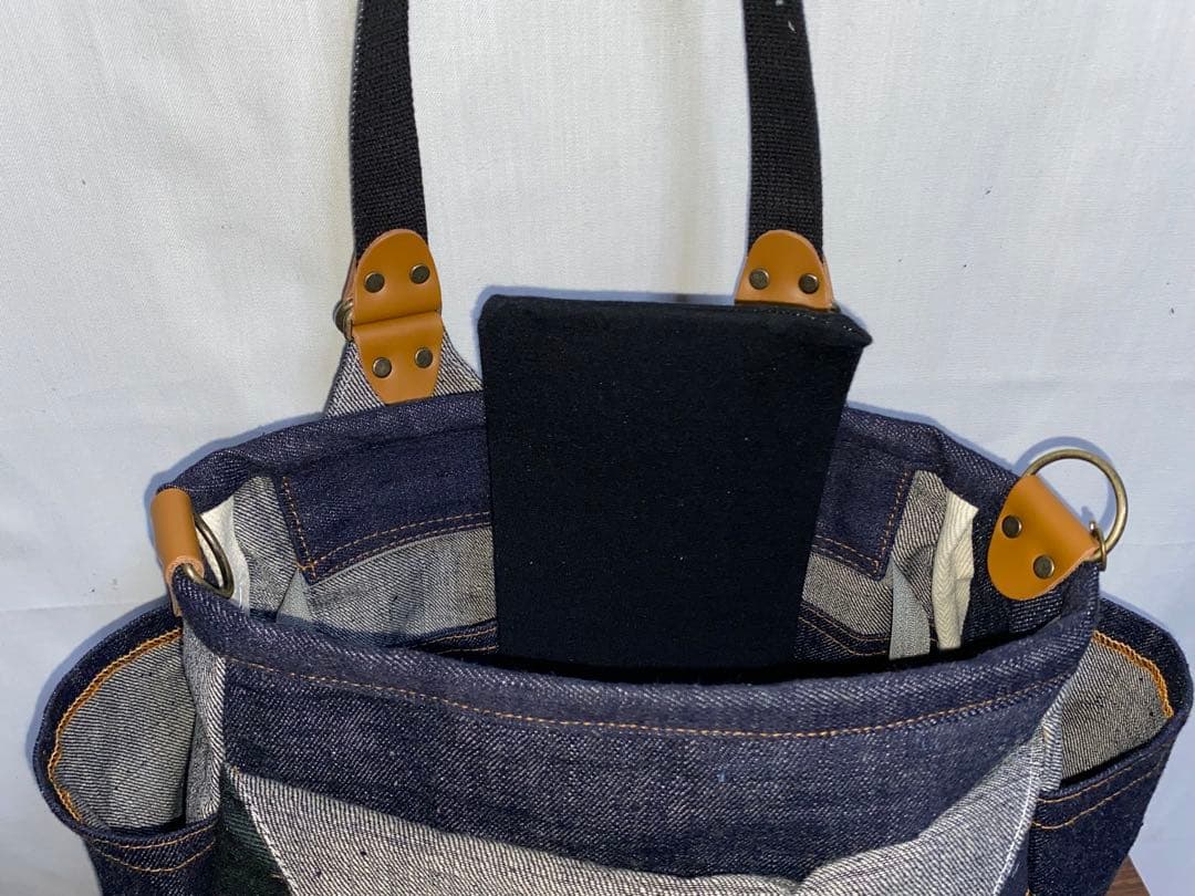 ハンドメイド☆ステンシル☆トラネコ☆リュック対応☆4wayあおりバッグ