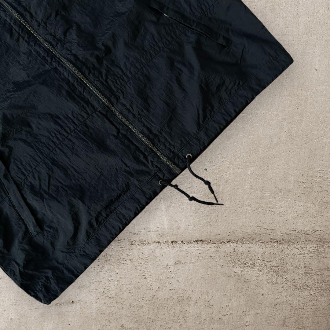 美品アディダス90sナイロンジャケットパフォーマンスロゴ刺繍ドローコード短丈古着