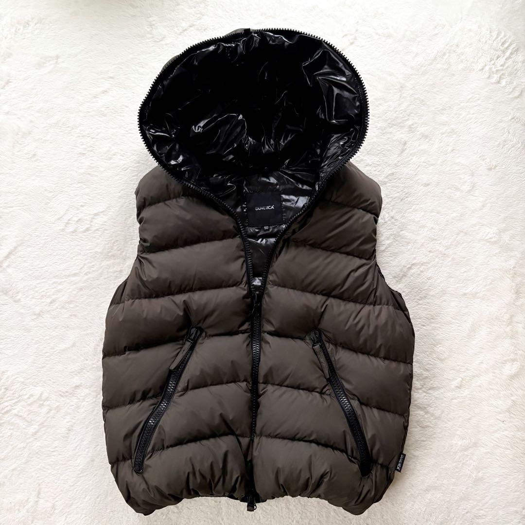 現行　美品　デュベティカ　ダウンベスト　アリステオ　マット　カーキXL