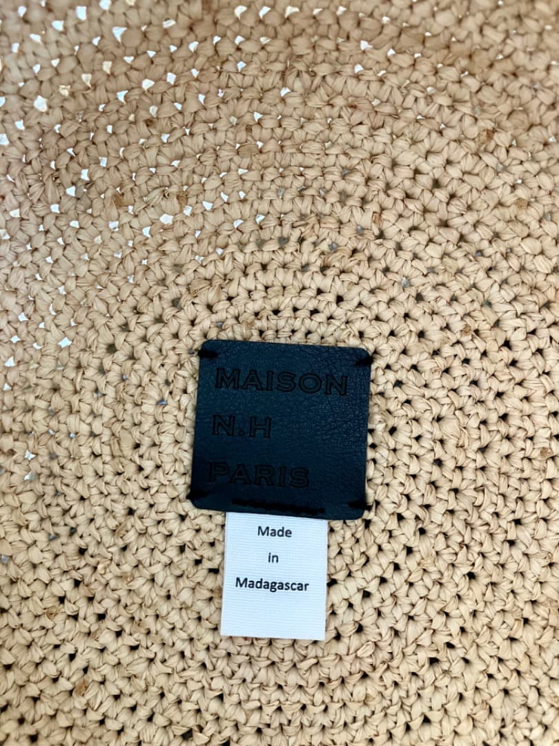 極美品 maison n.h paris ストローハット メゾンエヌアッシュパリ