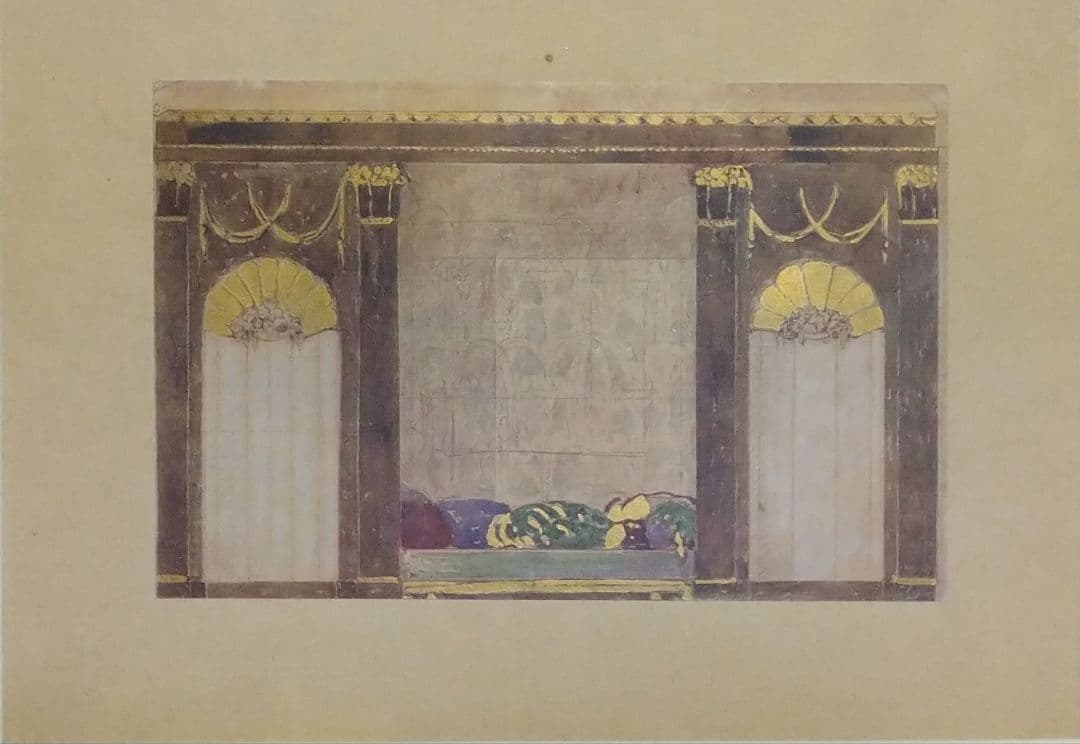 bbフランス　ア―ル・デコのポショワ−ル版画