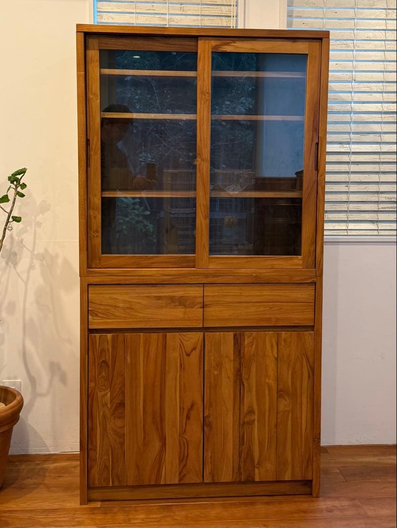 unico ウニコ カップボード 食器棚 天然木 廃番 おしゃれ