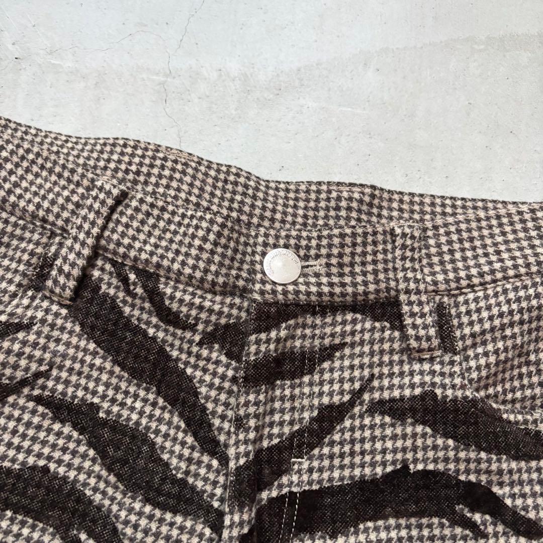 DANCE WITH DRAGON カモフラ迷彩 千鳥孔子柄 ウールロングパンツ