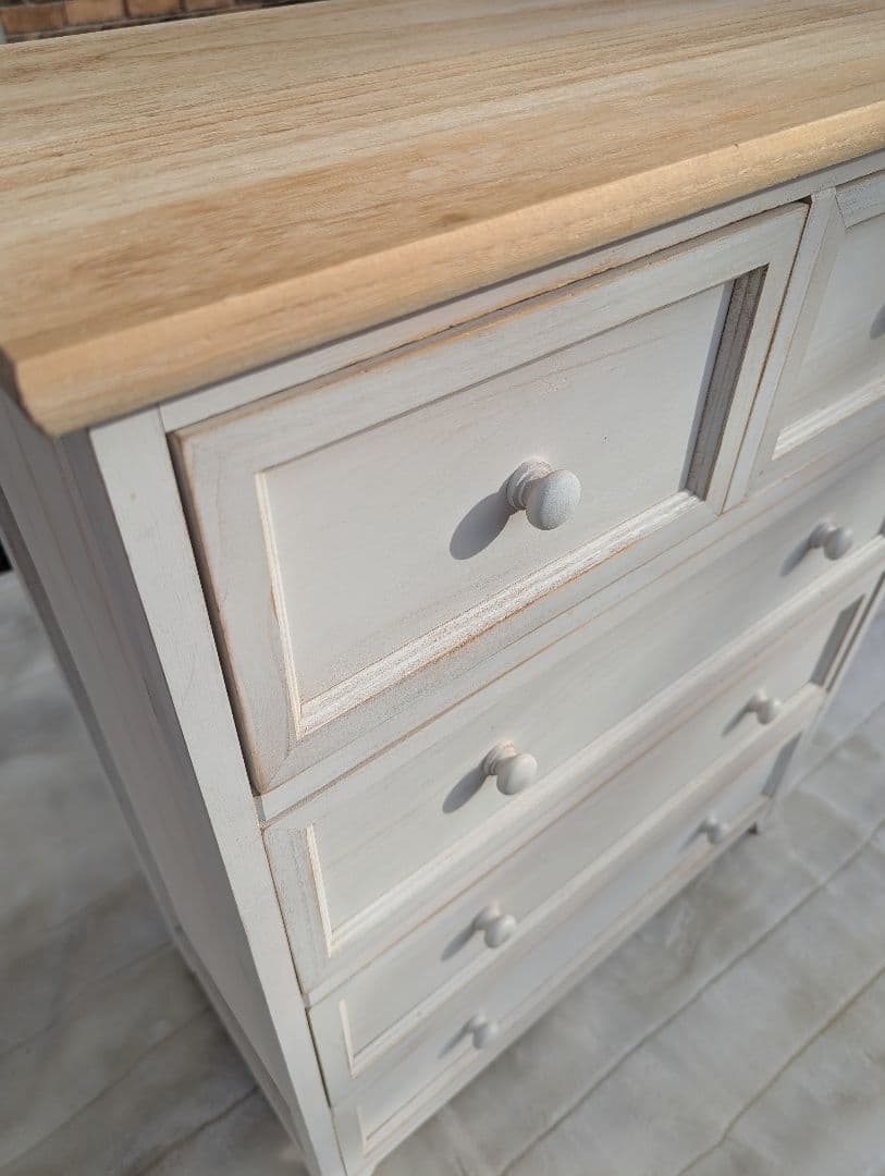 n*3様 アンティーク調　フレンチカントリーチェスト 天然木チェスト