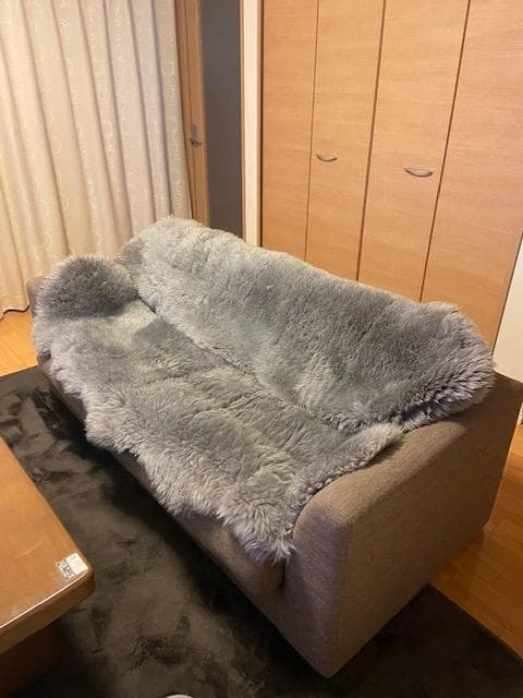 ムートン　3人掛けソファー用　一人掛け用付　ラグにも　お得な三枚セット