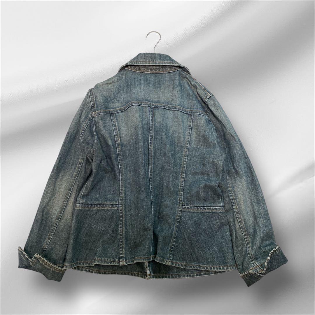 大きいサイズ！23区/ジャケットヴィンテージ風デニムジャケット/希少サイズ48