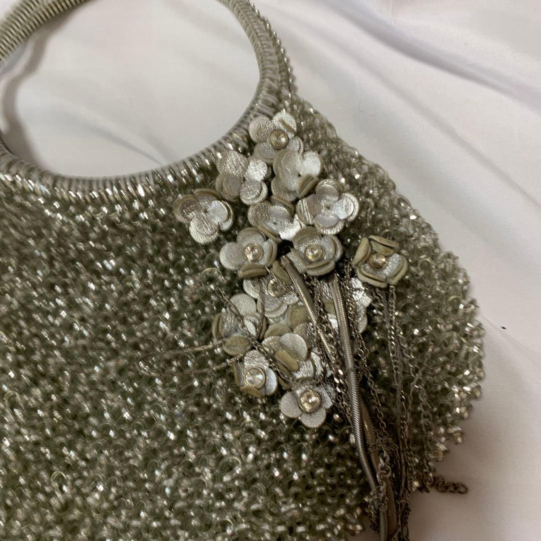 アンテプリマ美品希少シルバー ビーズ ハンドバッグ