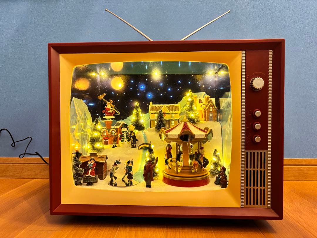 みんじょん　コストコ　クリスマス レトロ TV ライト & ミュージック付