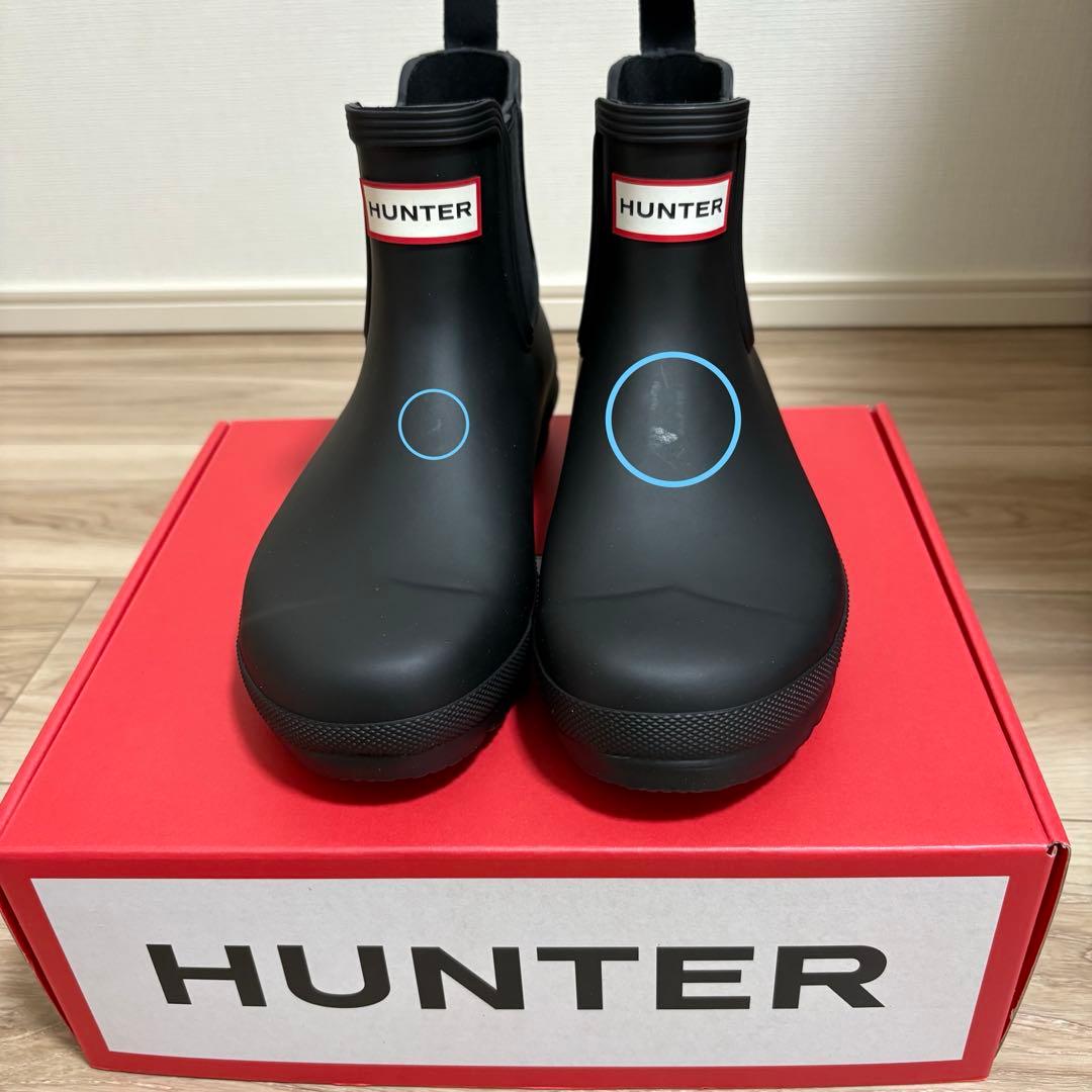 HUNTER サイドゴア ショートレインブーツ