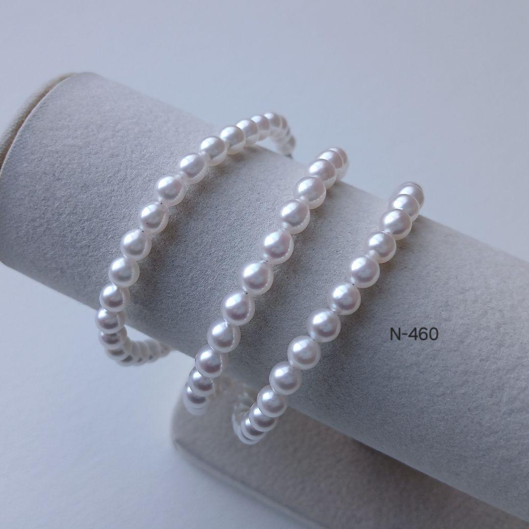 N460準花珠アコヤ真珠ベビーパールネックレス4.0～4.5㎜ 三重ブランド