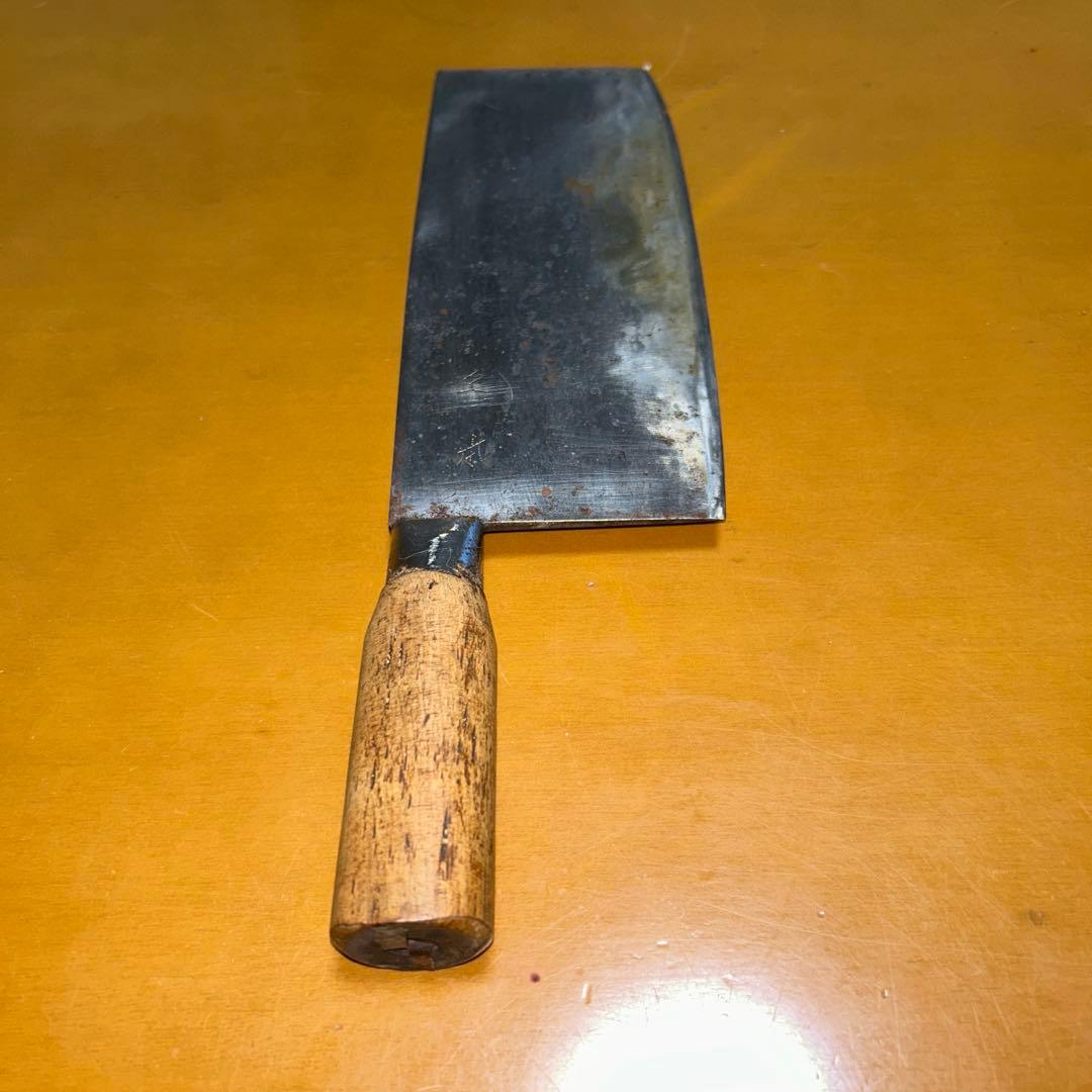 1*0様 中華包丁 鋼製 木製ハンドル