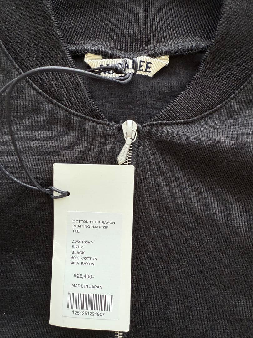 専用AURALEE 2025SS ジップT PLAITING HALFZIP