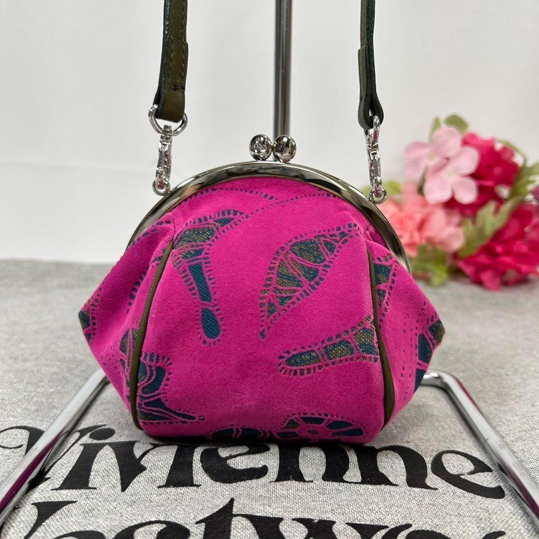 【未使用級】ヴィヴィアンウエストウッド ショルダーバッグ がま口 レザー オーブ