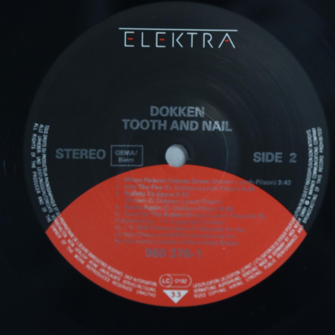 独LP Dokken Tooth And Nail ドイツオリジナル 初回プレス