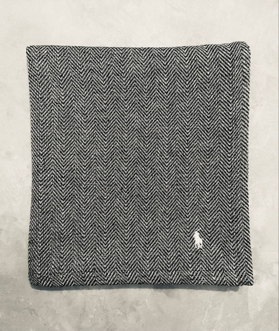 【新品】ラルフローレン　コットンブランケット　ヘリンボーン