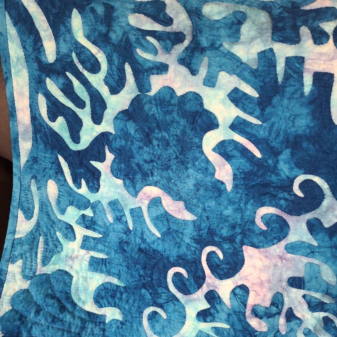 ハワイアンキルト　タペストリー　海のキルト