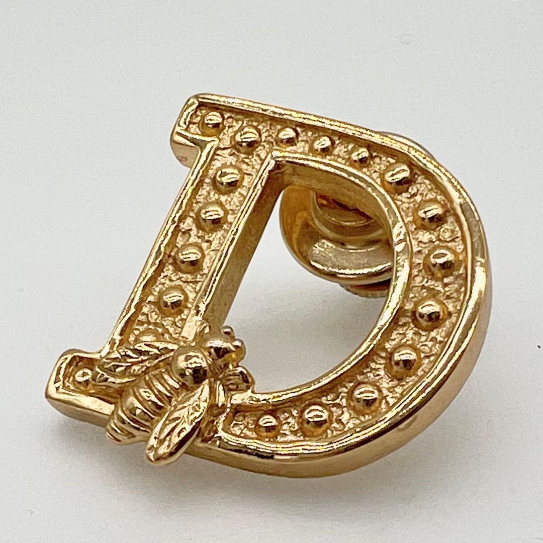 クリスチャン ディオール ピンブローチ 蜂 ビー Dロゴ ゴールド 刻印