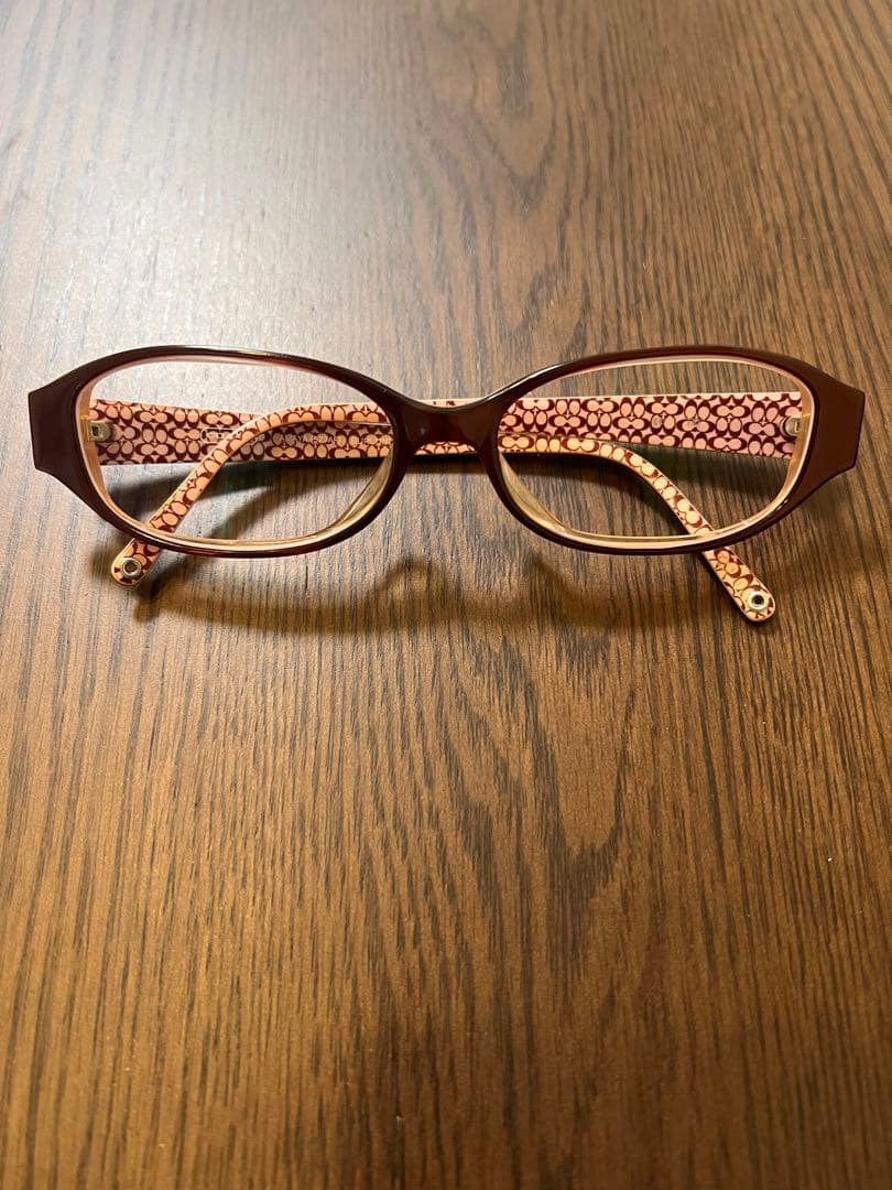 Coach フレーム 花模様 メガネ(度あり)