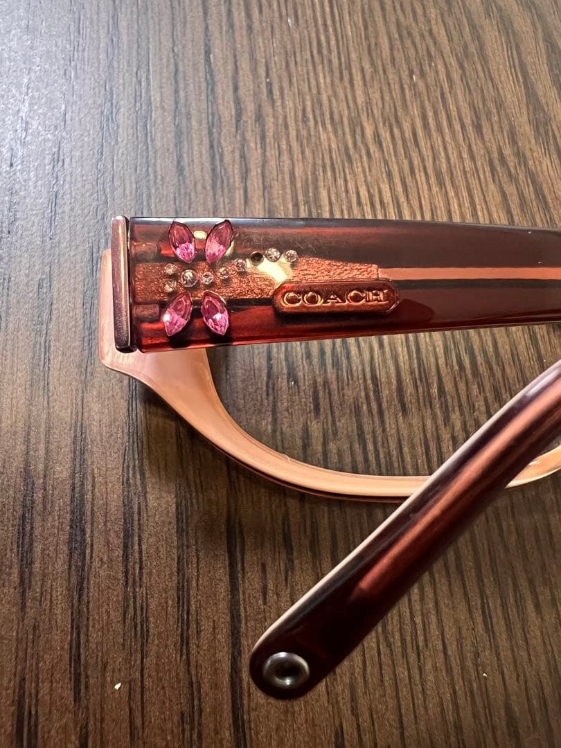 Coach フレーム 花模様 メガネ(度あり)