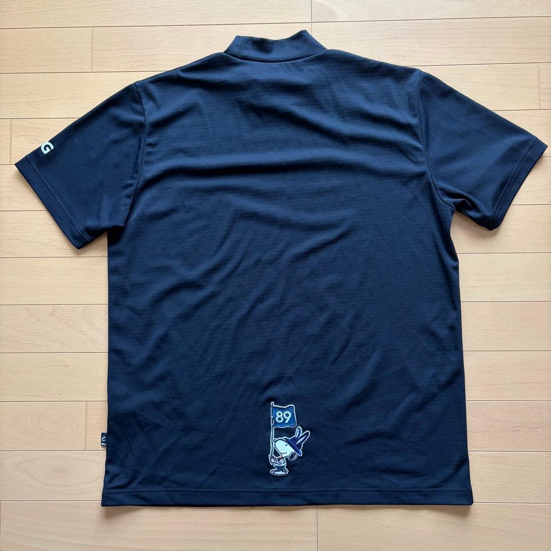 パーリーゲイツ×ピーナッツ 半袖モックネック GOOUT スヌーピーコレクション