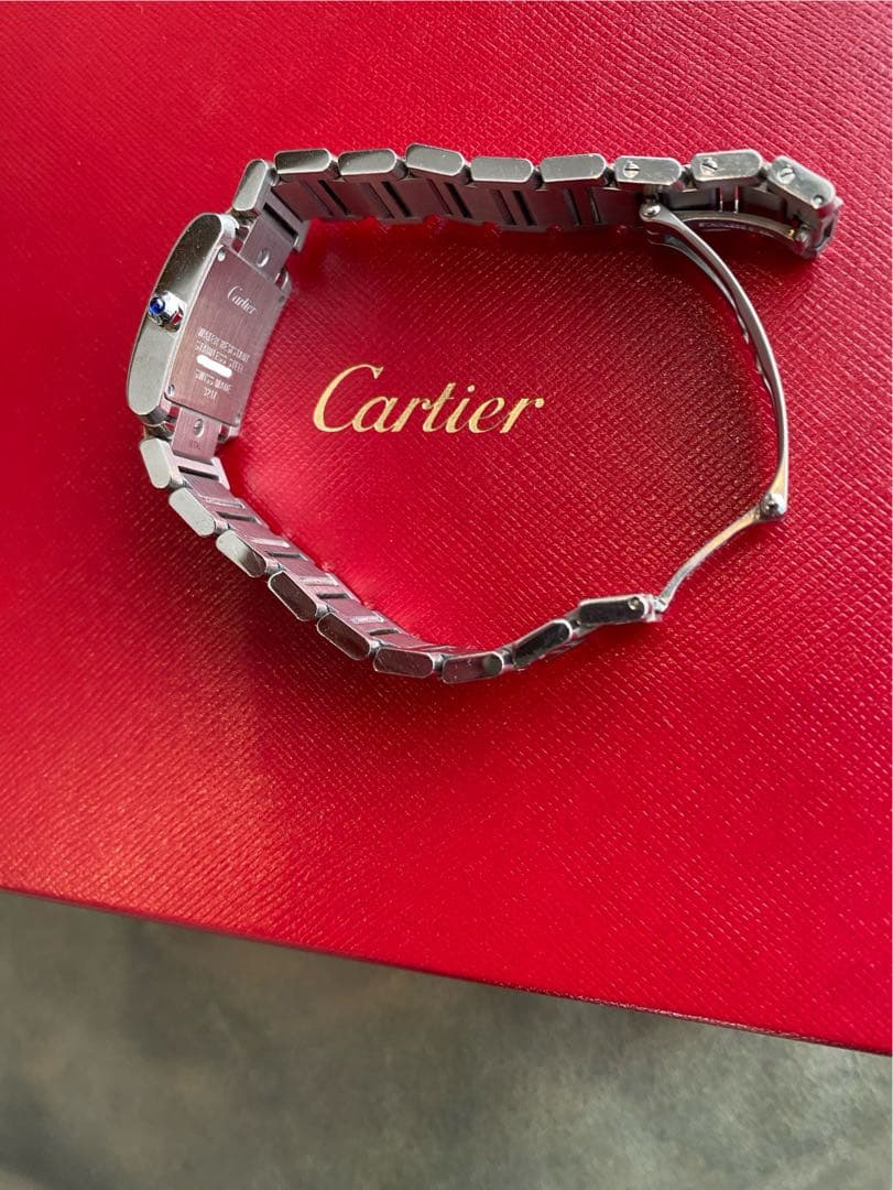 【美品稼働中】カルティエ タンクフランセーズSM W51008Q3 箱、コマつき