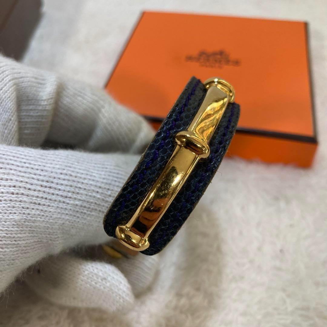 ！新品同然！　エルメス　バングル　ゴールド　レザー