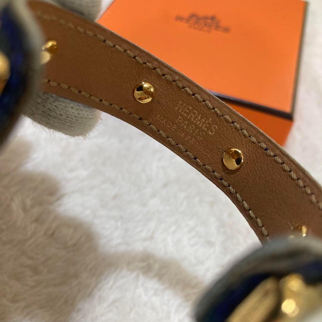 ！新品同然！　エルメス　バングル　ゴールド　レザー