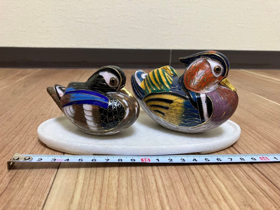 水鳥　陶器　オブジェ　置物　インテリア　工芸品　美術品　古物　古美術