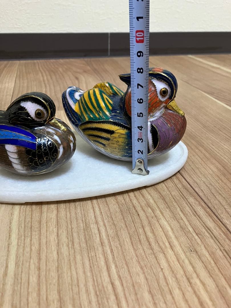 水鳥　陶器　オブジェ　置物　インテリア　工芸品　美術品　古物　古美術