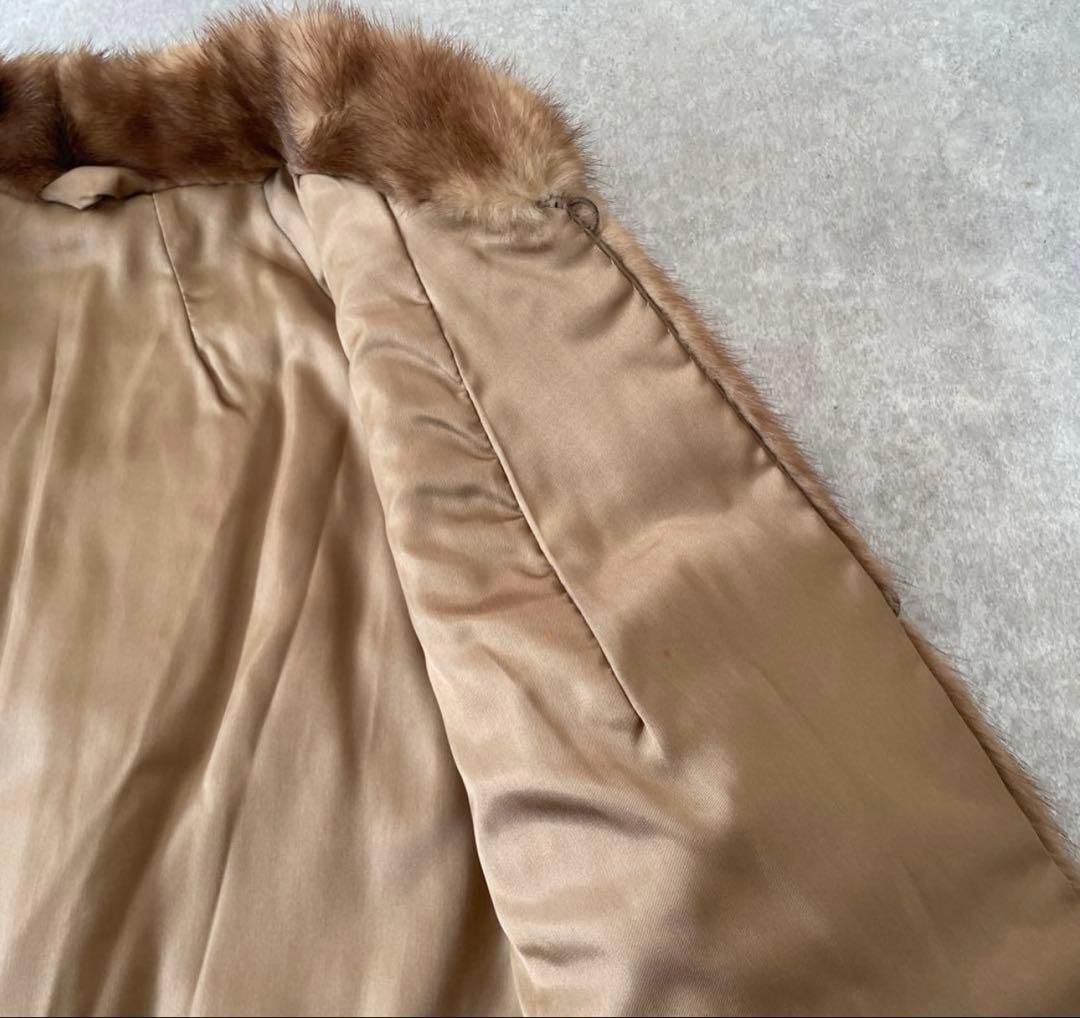 美品【希少】高級毛皮ミンク ジャケットコート ブラウン