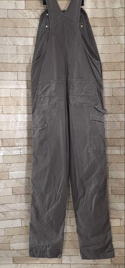 カーハート オーバーオール ダブルニー 刺繍 グレー 32×34