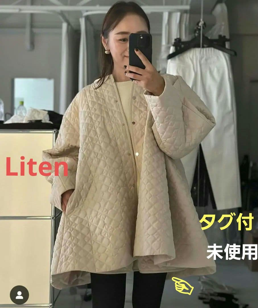 タグ付き 未使用 Liten リテン キルティングショートパンツ ピーチ