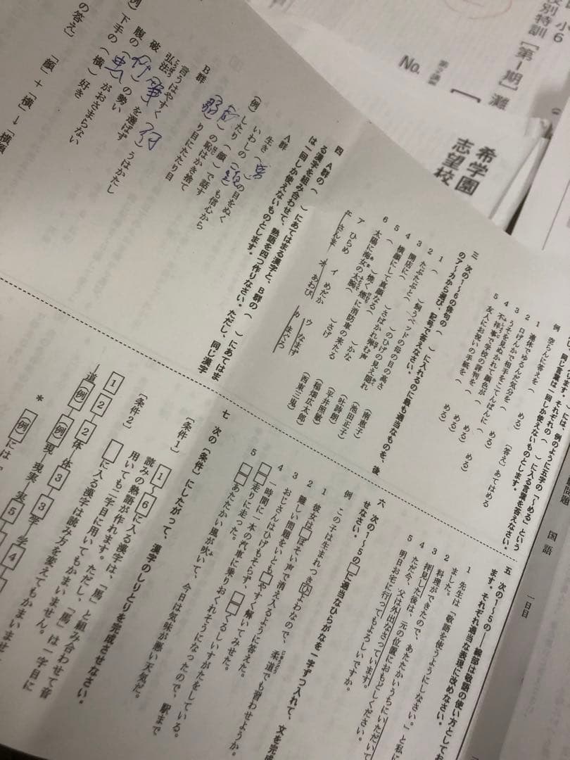 希学園　灘コース 国算理/春夏/志望校別Ⅰ～Ⅳ　中古２０２５年受験