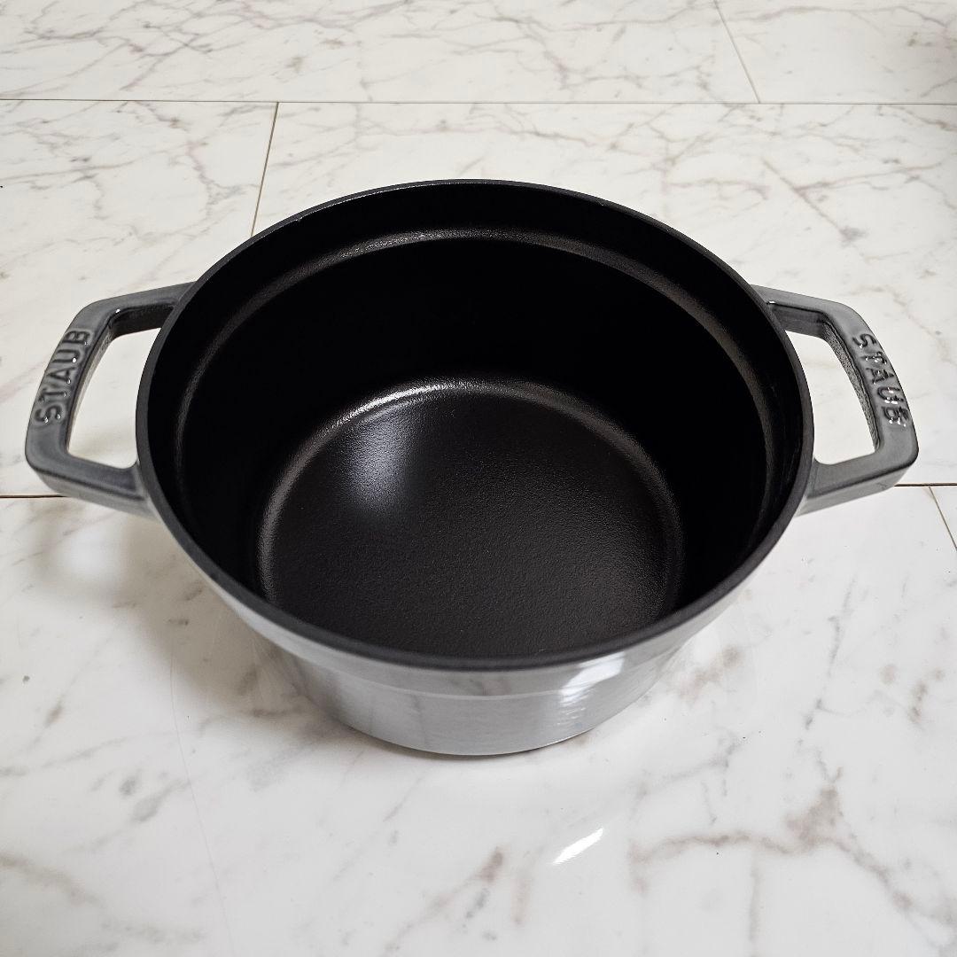 【価格本日限り】STAUB ストウブ ピコ ココット ラウンド グレー 20cm