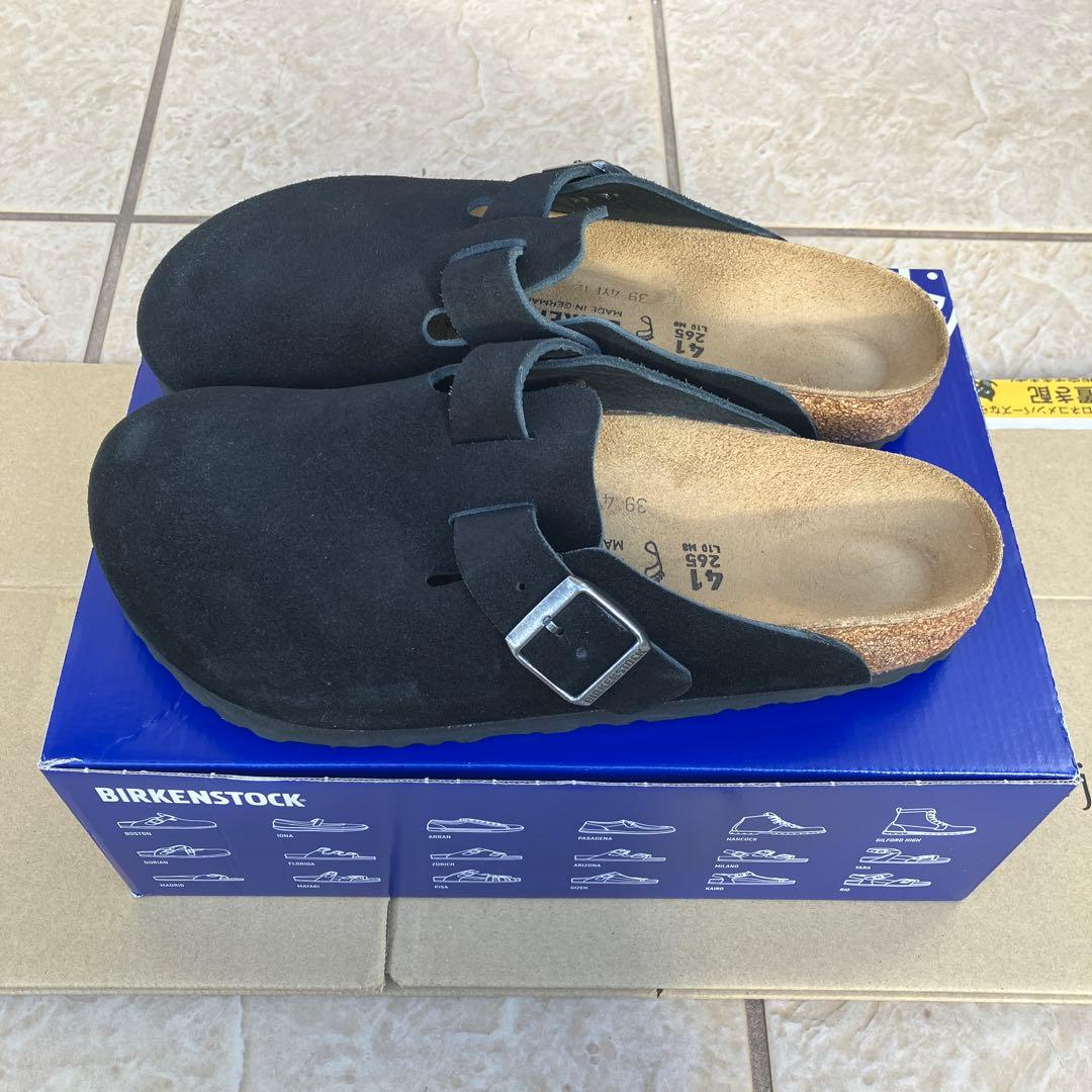 BIRKENSTOCK ブラック ボストン　レギュラー幅 41 ブラック