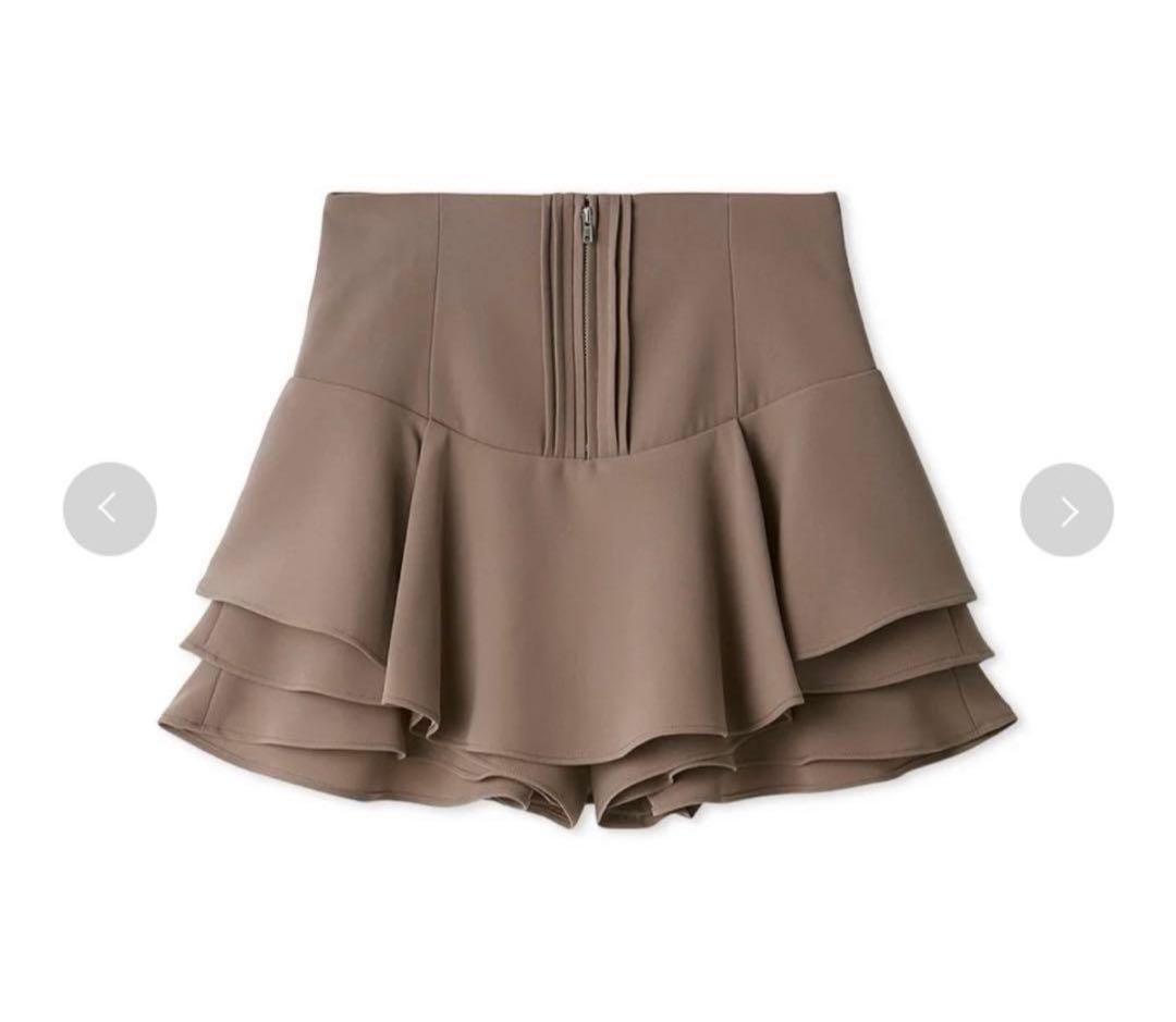 snidel レイヤードフリルミニスカショーパン